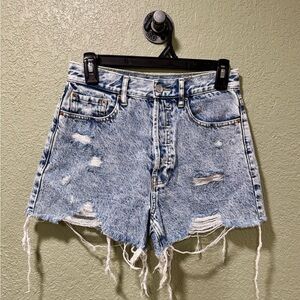 PacSun Light Blue Distressed Jean Shorts